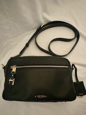 Tumi Black Leather Crossbody